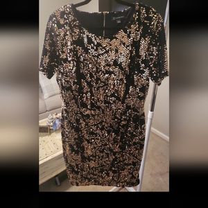 INC Two Toned Sequined Large Dress